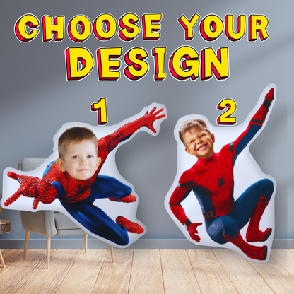 🕷️ Custom 3D Spiderman Pillow 🕸️ – Personalized Superhero Face Pillow for Marvel Fans!