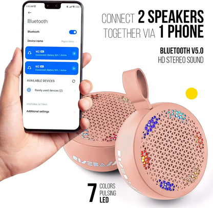 RISEBASS Water Resistant Bluetooth Shower Speaker